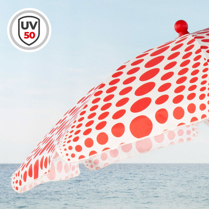 Плажен чадър Aktive Червен 200 x 205 x 200 cm (6 броя)