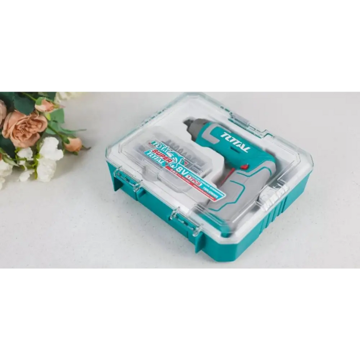 АКУМ. ОТВЕРТКА 1/4 8 V,6 NM,КУТИЯ TOTAL