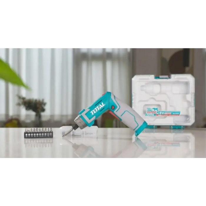 АКУМ. ОТВЕРТКА 1/4 8 V,6 NM,КУТИЯ TOTAL