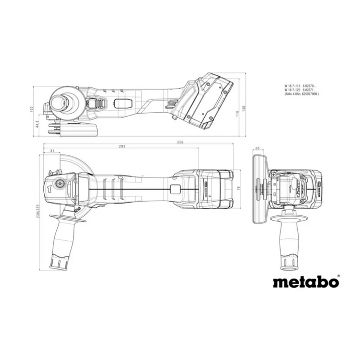 АКУМ.ЪГЛОШЛАЙФ METABO W187W 187-125 SOLO