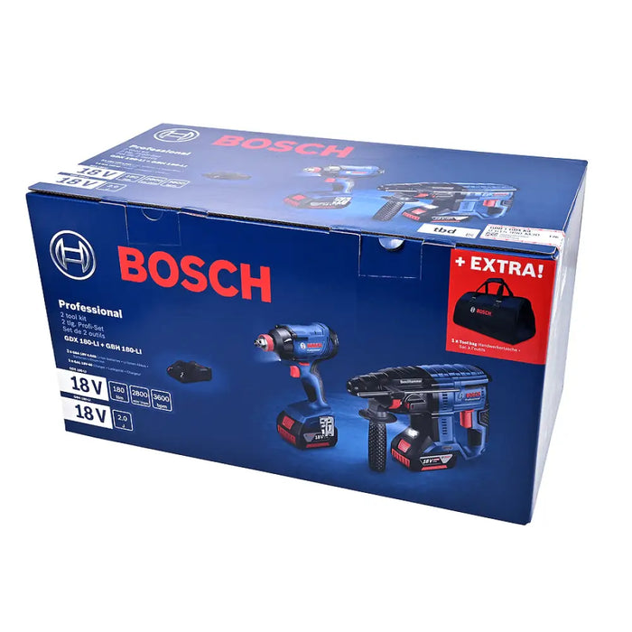 Акумулаторен комплект BOSCH BLUE GBH180 + GDX180