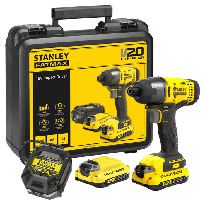 АКУМУЛАТОРЕН УДАРЕН ВИНТОВЕРТ STANLEY SFMCF800C2K-QW 18 V