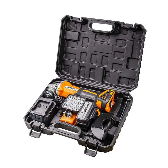 Акумулаторен безчетков ъглошлайф Baukraft BK-BAG72 + LED