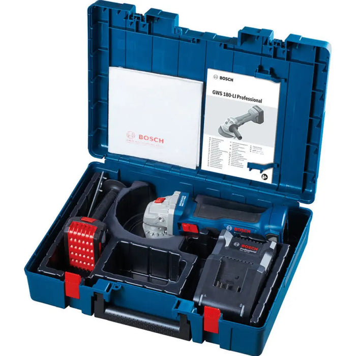АКУМУЛАТОРЕН БЕЗЧЕТКОВ ЪГЛОШЛАЙФ BOSCH PROFESSIONAL GWS 180