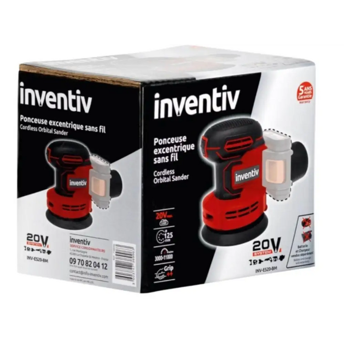 АКУМУЛАТОРЕН ЕКСЦЕНТЪР ШЛАЙФ 20V INVENTI