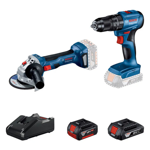 АКУМУЛАТОРЕН КОМПЛЕКТ BOSCH PROFESSIONAL GWS 180 + GSB 185