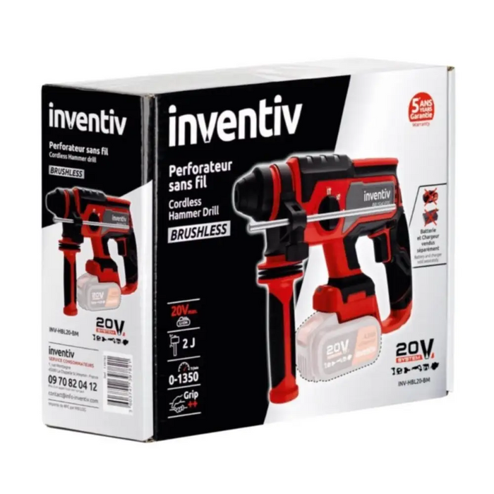 АКУМУЛАТОРЕН ПЕРФОРАТОР 20V INVENTIV 2J