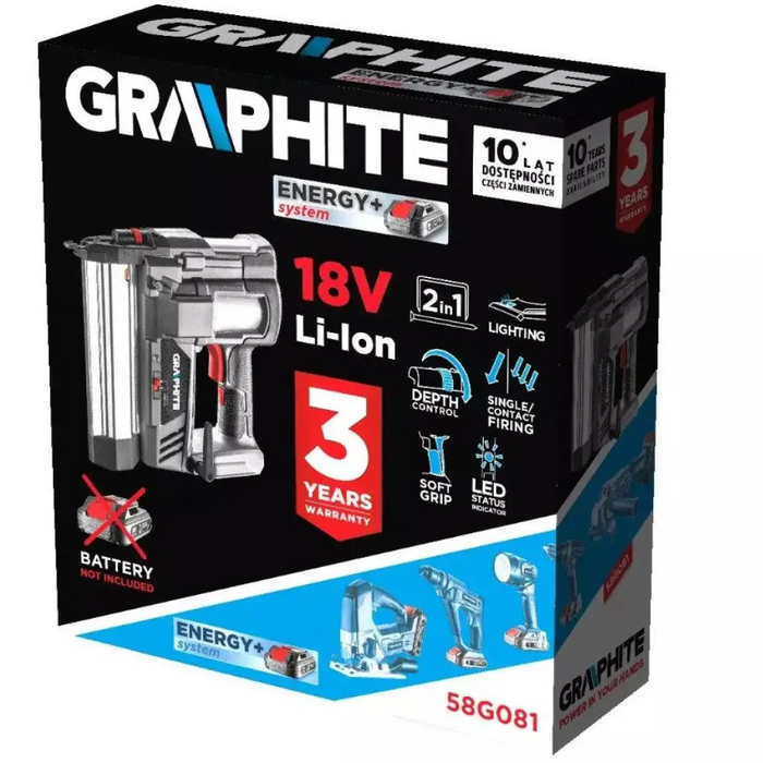 АКУМУЛАТОРЕН ТАКЕР КОМБИНИРАН GRAPHITE 58G081
