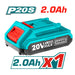АКУМУЛАТОРЕН ТРИМЕР TOTAL 20V 2.0AH