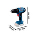 Акумулаторен ударен винтоверт Bosch Blue GSB 183 c 2x2Ah