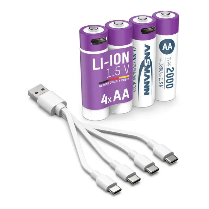 АКУМУЛАТОРНИ БАТЕРИИ ANSMANN 5434 2000MAH USB-C 4БР