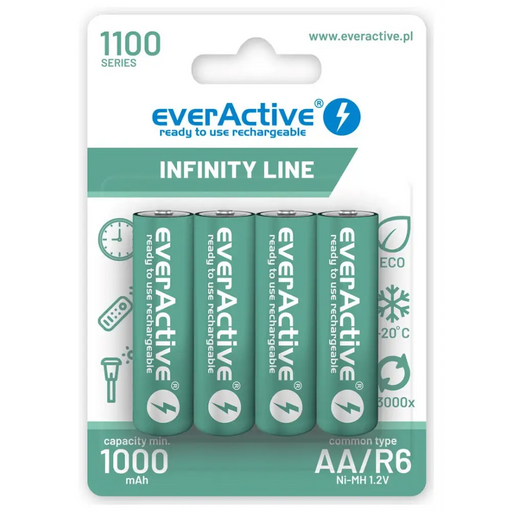 Акумулаторни батерии everActive Ni-MH R6 AA 1100 mAh