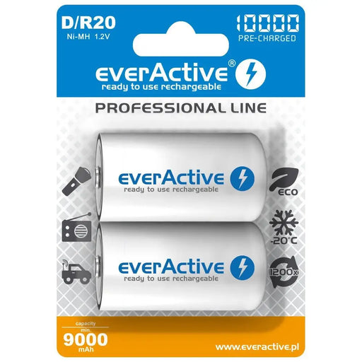 Акумулаторни батерии everActive R20/D Ni-MH 10000 mAh