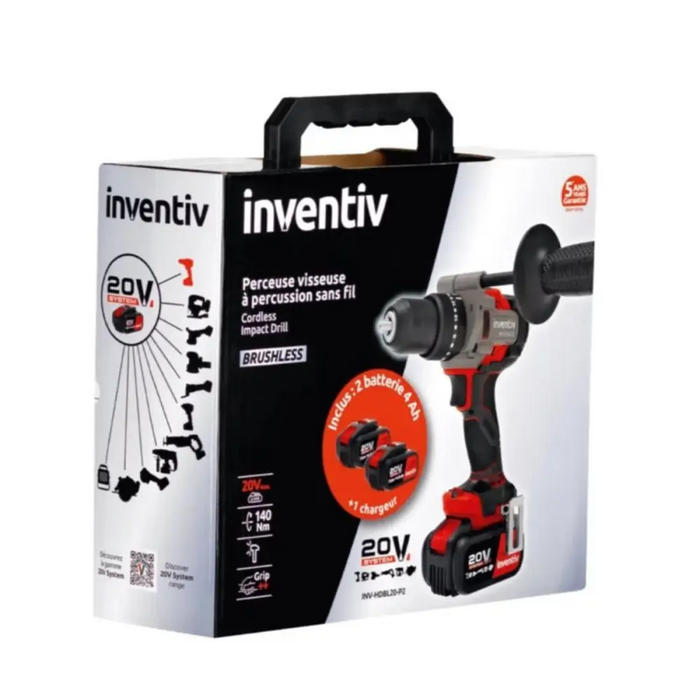 АКУМУЛАТОРНА БОРМАШИНА INVENTIV 20V 140N