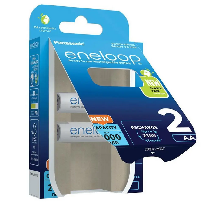 Акумулаторни батерии PANASONIC ENELOOP AA 2000 mAh 2 szt