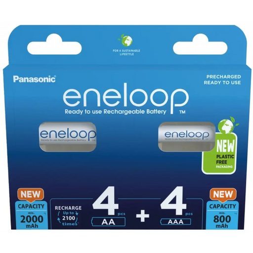 Акумулаторни батерии PANASONIC ENELOOP 4x AA 2000 mAh + 4x