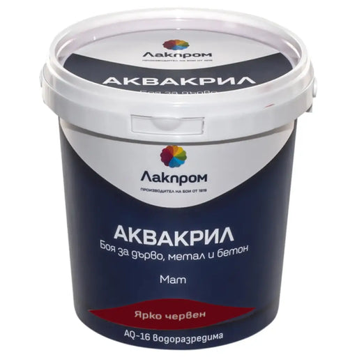АКВАКРИЛ AQ-16 БОЯ ЗА ДЪРВО МЕТАЛ И БЕТОН LACKPROM