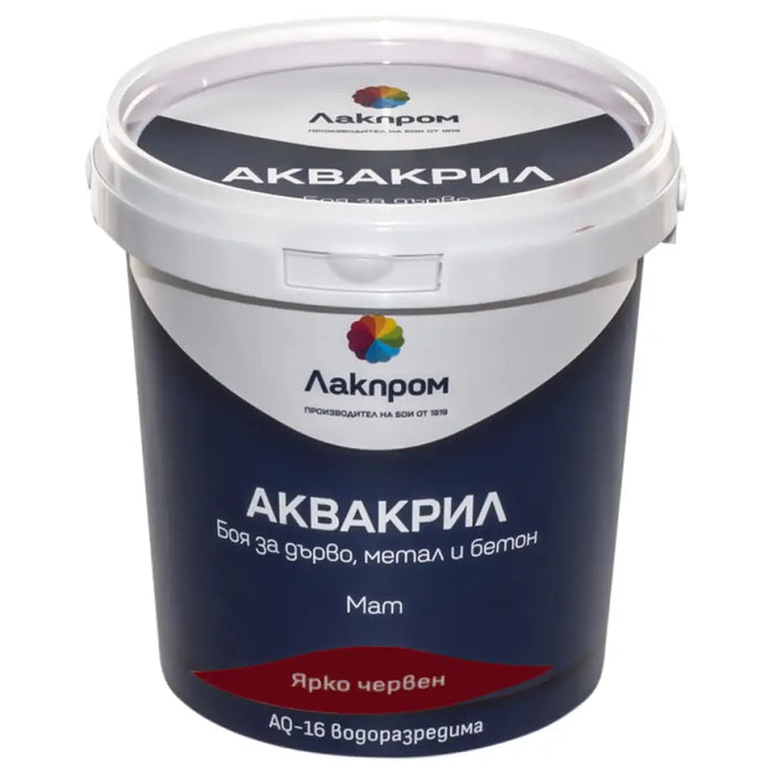 АКВАКРИЛ AQ-16 БОЯ ЗА ДЪРВО МЕТАЛ И БЕТОН LACKPROM