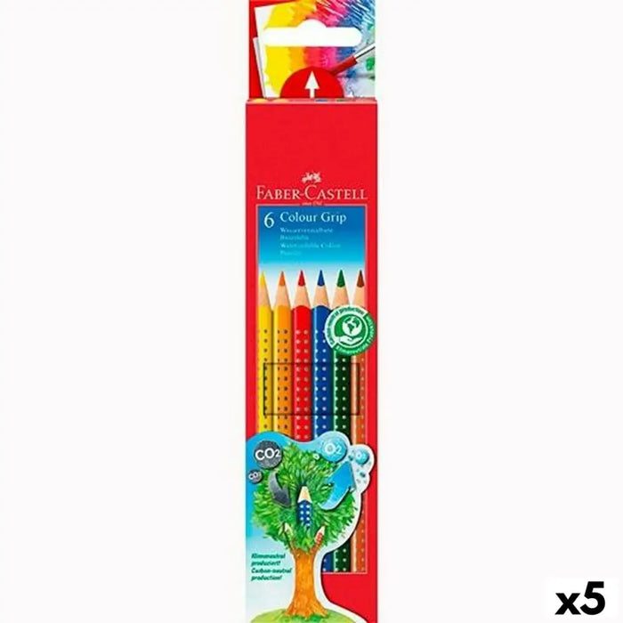 Акварелни Цветни Моливи Faber-Castell Многоцветен (5 броя)