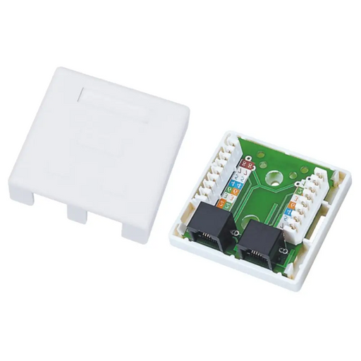 Alantec GN002 жичен конектор 2xRJ45 Бял