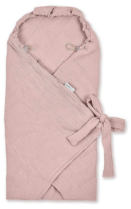 Бебешка пелена за изписване 2 в 1 Albero Mio - Cotton Color, CC1 Pink
