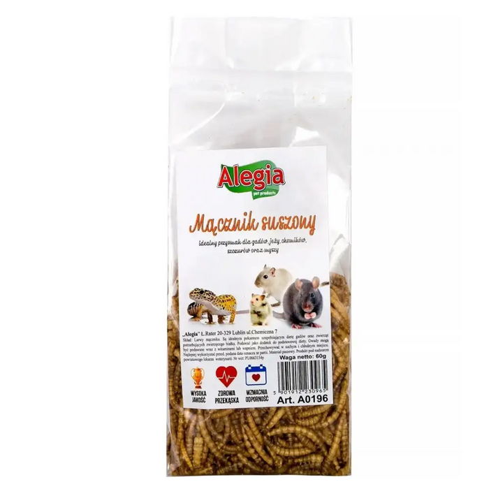 ALEGIA Сух брашнен червей - лакомство за гризачи - 60гр