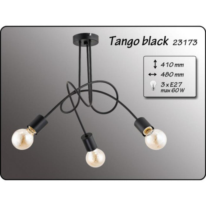 ПЛАФОН АЛФА TANGO BLACK 3xE27