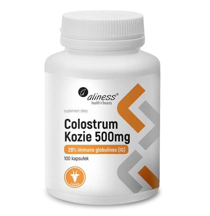 ALINESS Коластра Kozie IG 28% 500 mg – хранителна добавка – 100 капсули