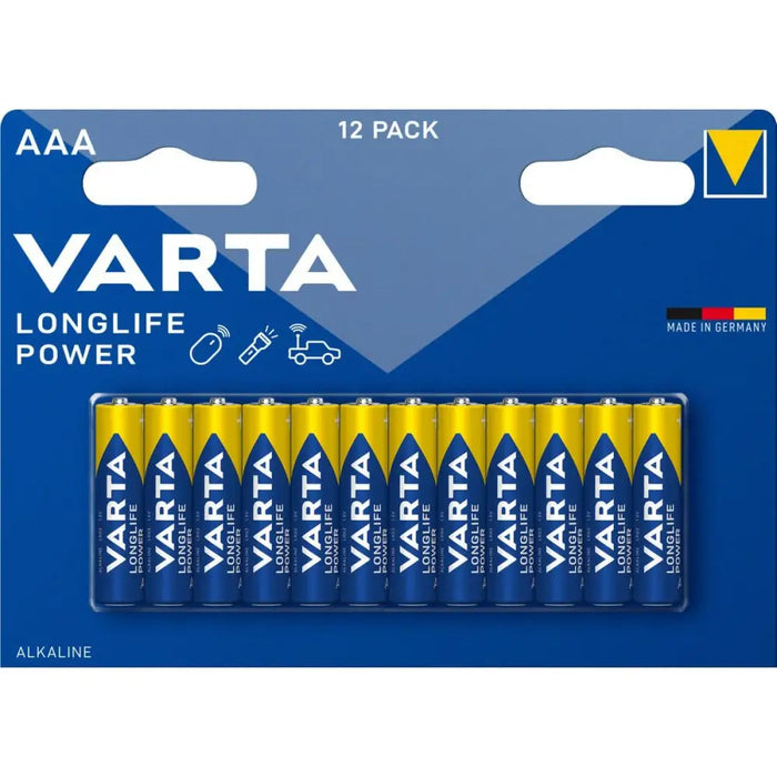 Алкални батерии Varta Longlife Power AAA LR03 1,5 V (12