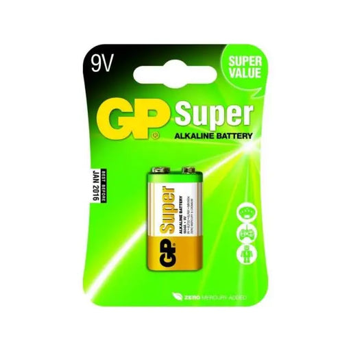 Алкална батерия GP SUPER 6LF22 6LR61 9V 1 бр. блистер 1604A