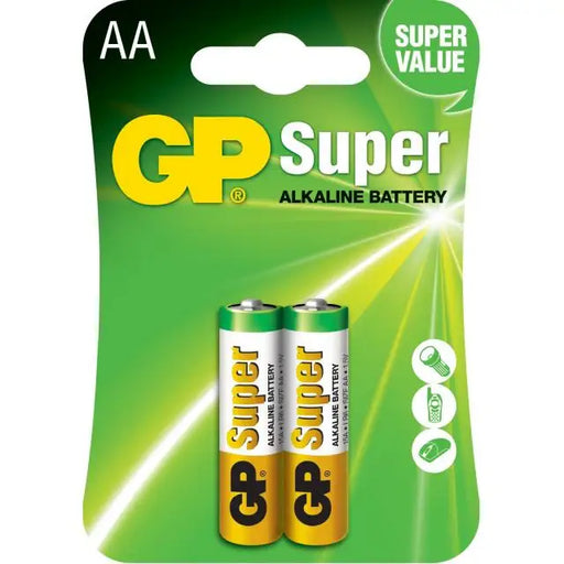 Алкална батерия GP SUPER LR6 AA 2 бр. в опаковка 1.5V GP15A