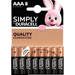 Алкална батерия LR03 AAA 8pk блистер SIMPLY MN2400 DURACELL