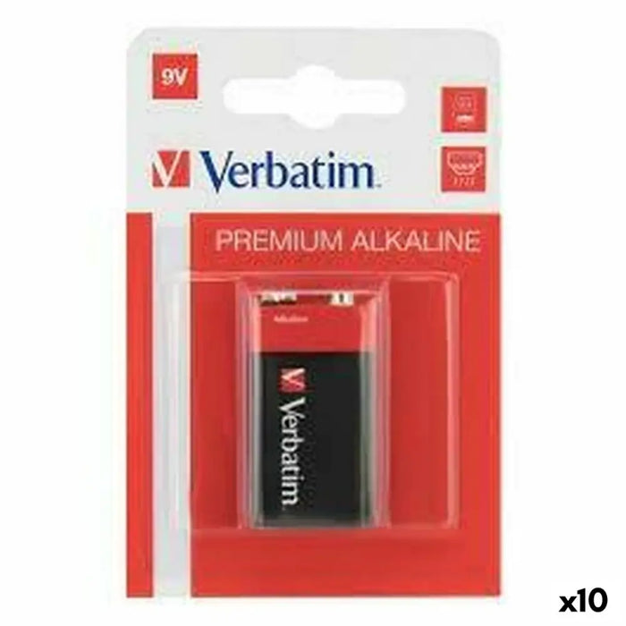 Алкална батерия Verbatim 9 V 6LR61 (10 броя)