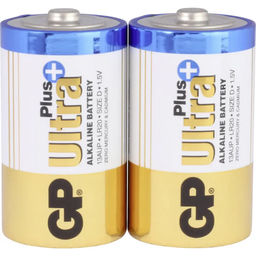 Алкална батерия GP ULTRA PLUS LR20 /2 бр. в опаковка/ 1.5V