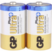 Алкална батерия GP ULTRA PLUS LR20 /2 бр. в опаковка/ 1.5V