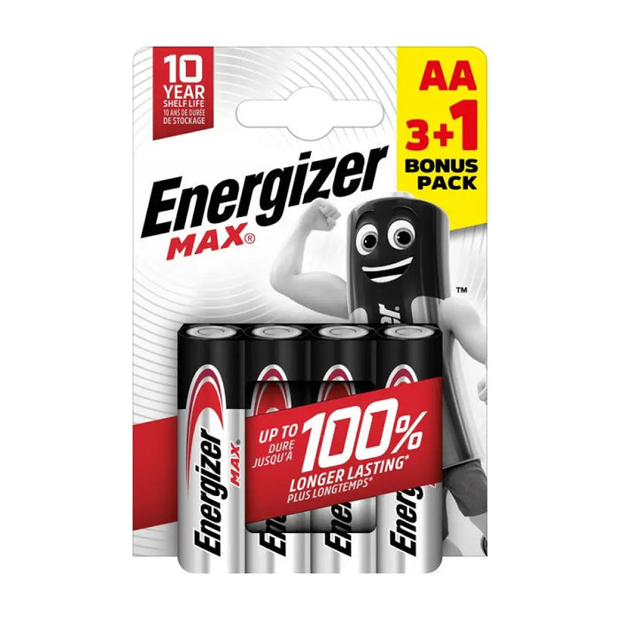 АЛКАЛНИ БАТЕРИИ ENR MAX ALK AA 3 + 1 CHP4 ENERGIZER
