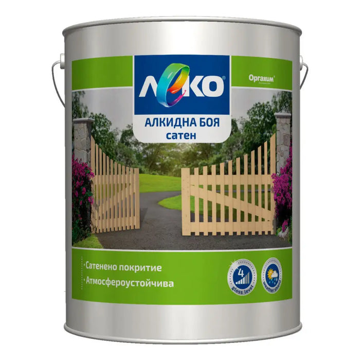 АЛКИДНА БОЯ САТЕН СВЕТЛОСИВ ЦВЯТ 2.5 L LEKO LEKO