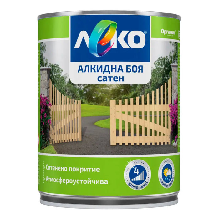 АЛКИДНА БОЯ САТЕН ЦВЯТ КАФЕ 650 ML LEKO LEKO