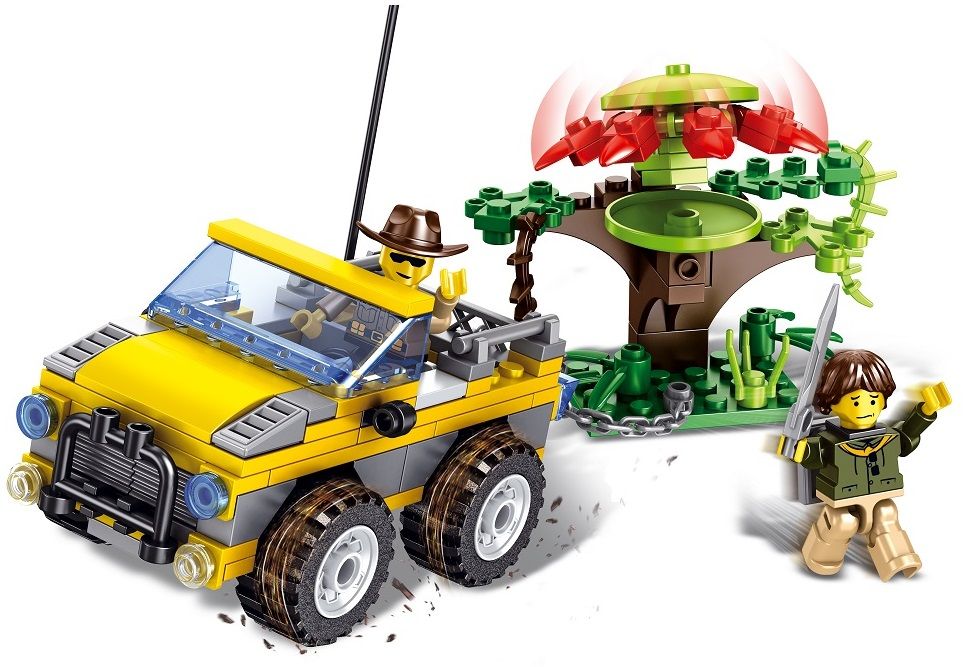 Конструктор Alleblox Jungle Defenders - Джип и дърво, 179 части