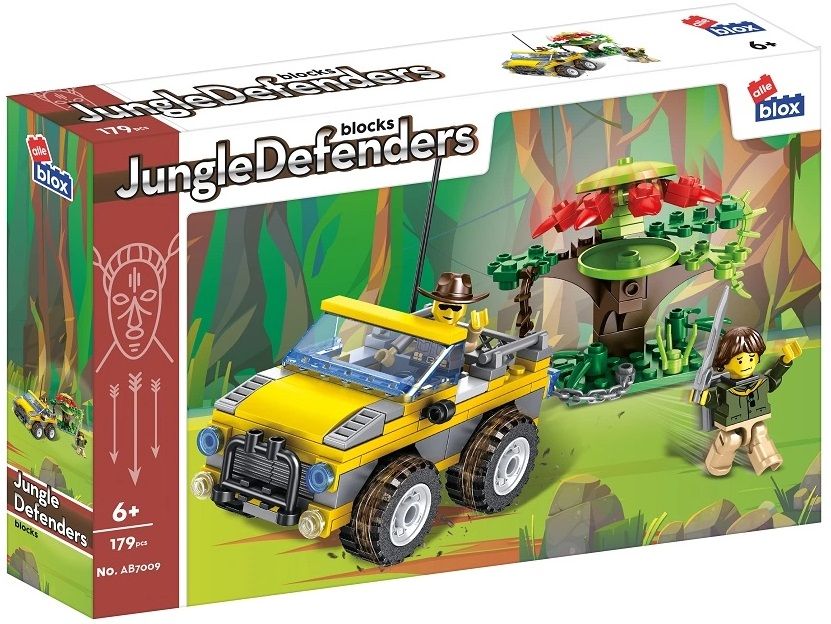 Конструктор Alleblox Jungle Defenders - Джип и дърво, 179 части
