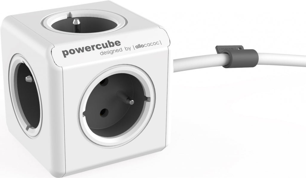 Разклонител Allocacoc PowerCube 1300GY 1.5m 5 гнезда