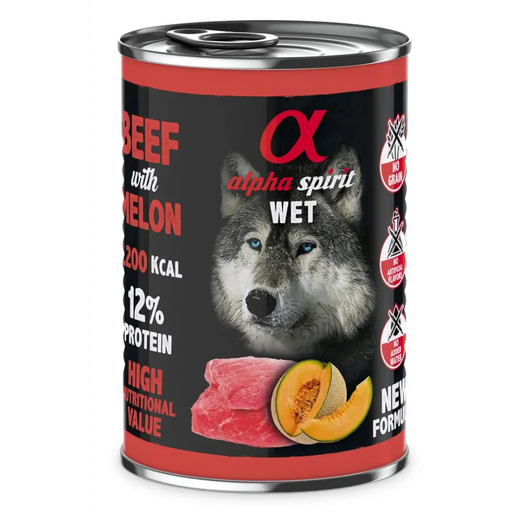ALPHA SPIRIT WET Ternera con melón - comida húmeda para