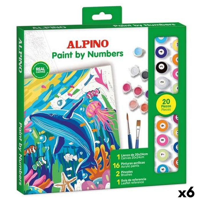 Комплект Рисуване по Числа Alpino Ocean 6 броя