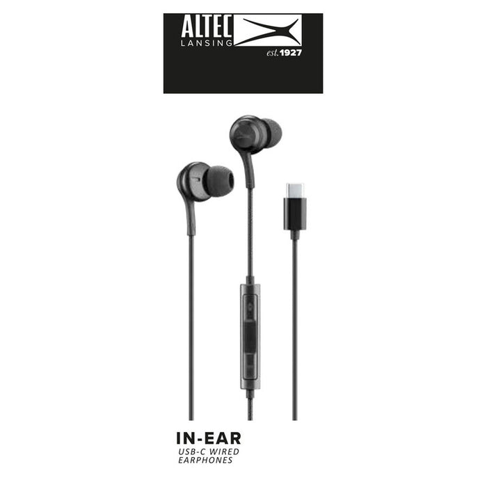 СТЕРЕО СЛУШАЛКИ ALTEC IN-EAR USB-C BK