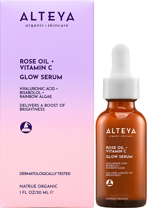 Био серум за лице с розово масло Luminous Rose, 30 ml