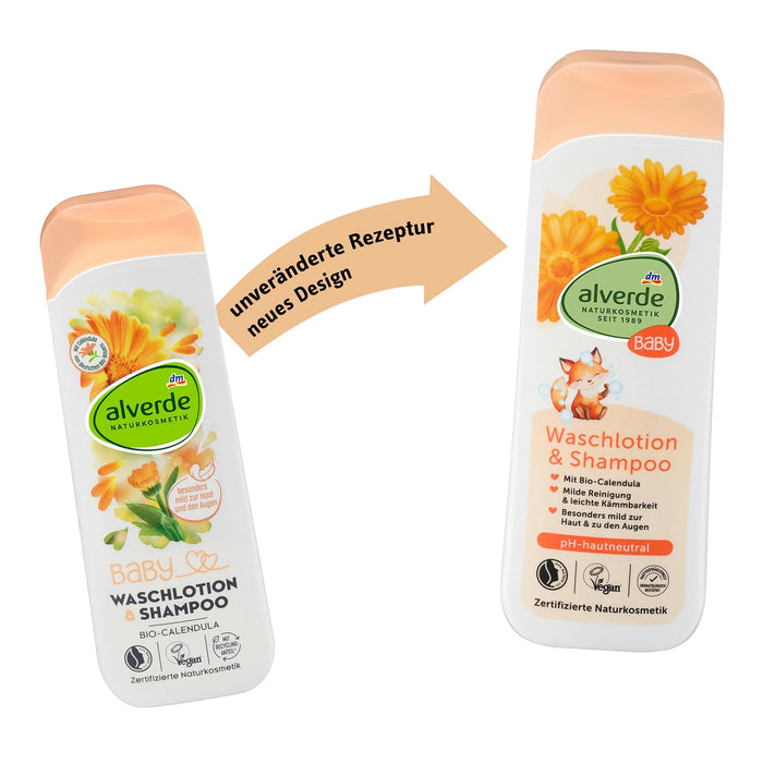 Шампоан за коса и тяло с био невен за бебета, 250 ml