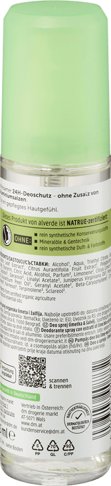Дезодорант с пулверизатор Лайм и Салвия, 75 ml