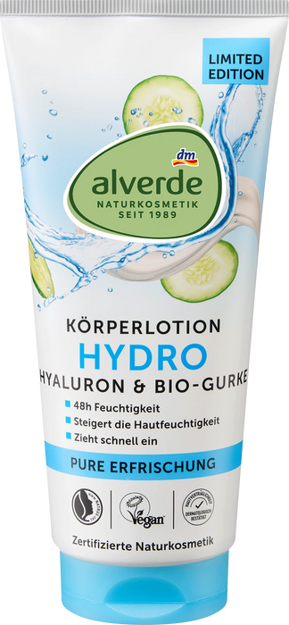 Лосион за тяло Hydro с хиалурон и био краставица, 200 ml