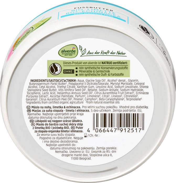 Масло за крака Био лайм и Био ехинацея, 200 ml