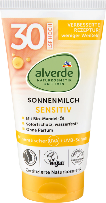 Слънцезащитно мляко Sensitiv, SPF 30, 75 ml